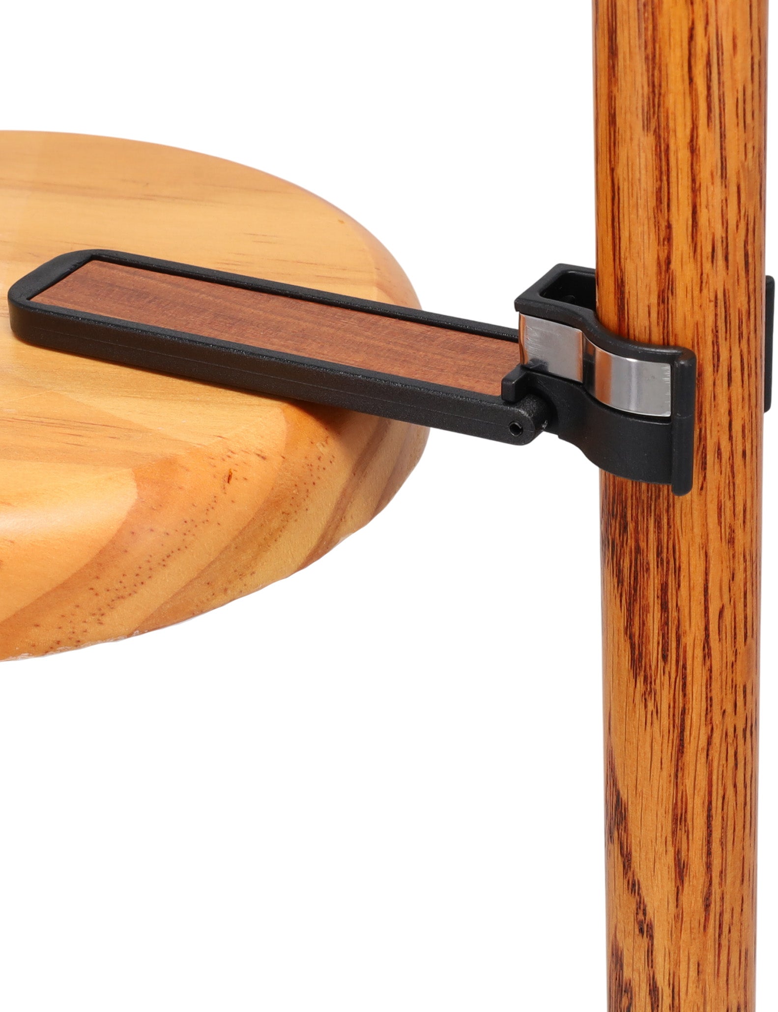 Auto Flip-Up Afromosia Wood Cane Holder: Easy Store-Away Design