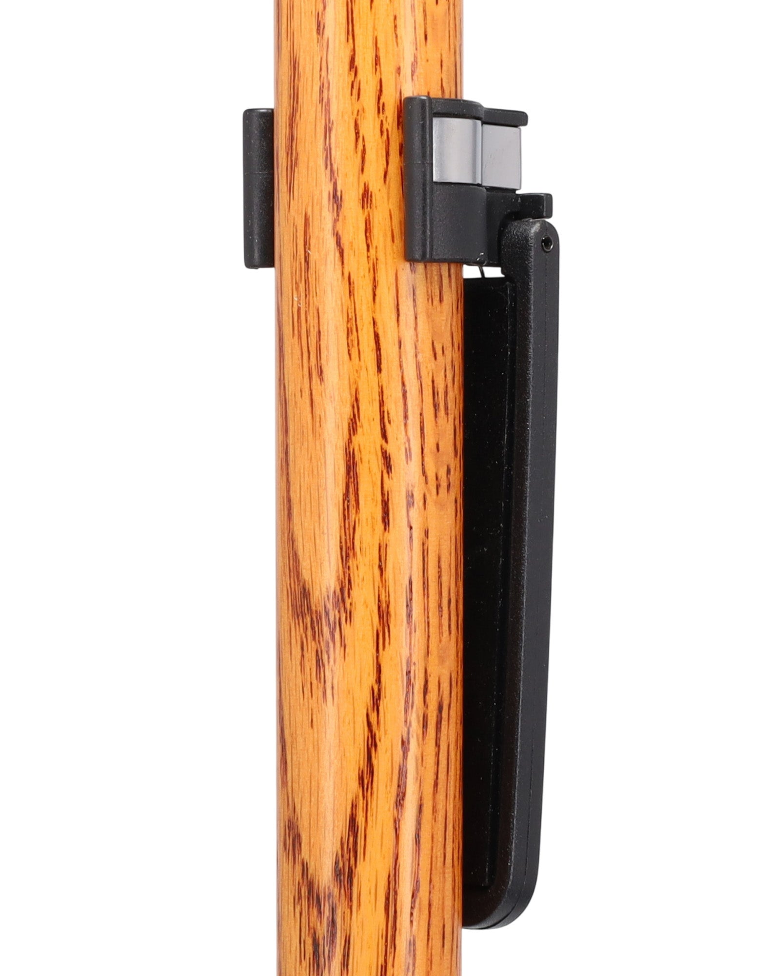 Auto Flip-Up Ebony Wood Cane Holder: Easy Store-Away Design