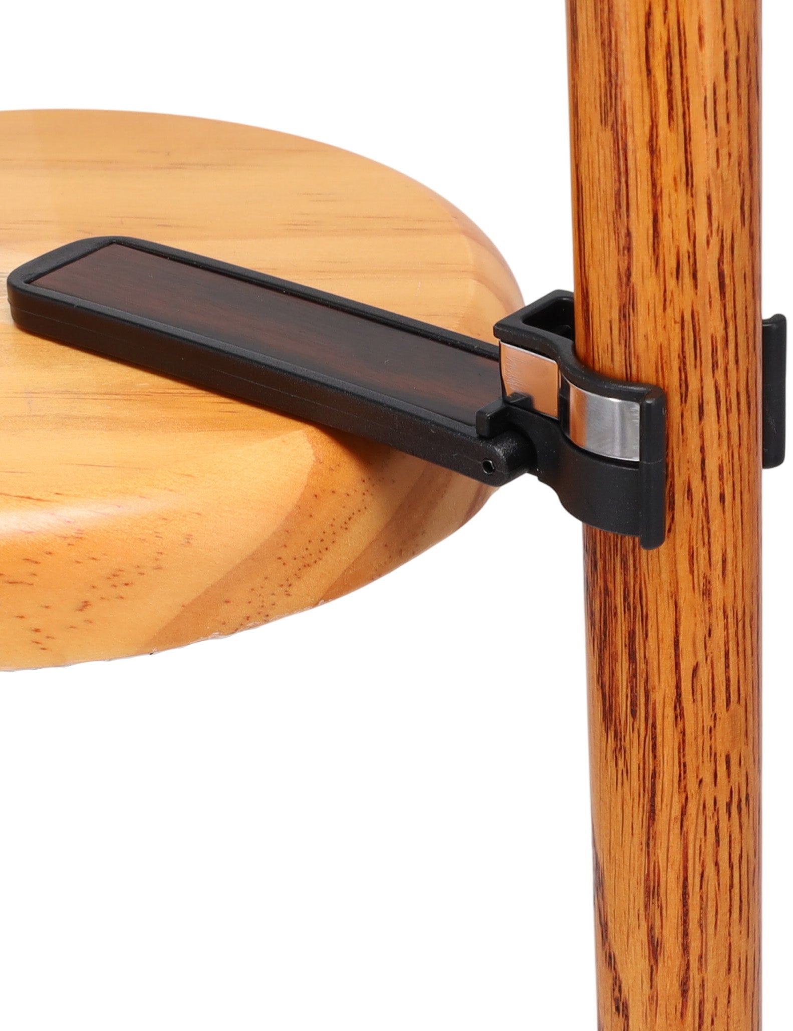 Auto Flip-Up Ebony Wood Cane Holder: Easy Store-Away Design
