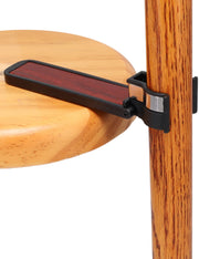 Auto Flip-Up Padauk Wood Cane Holder: Easy Store-Away Design