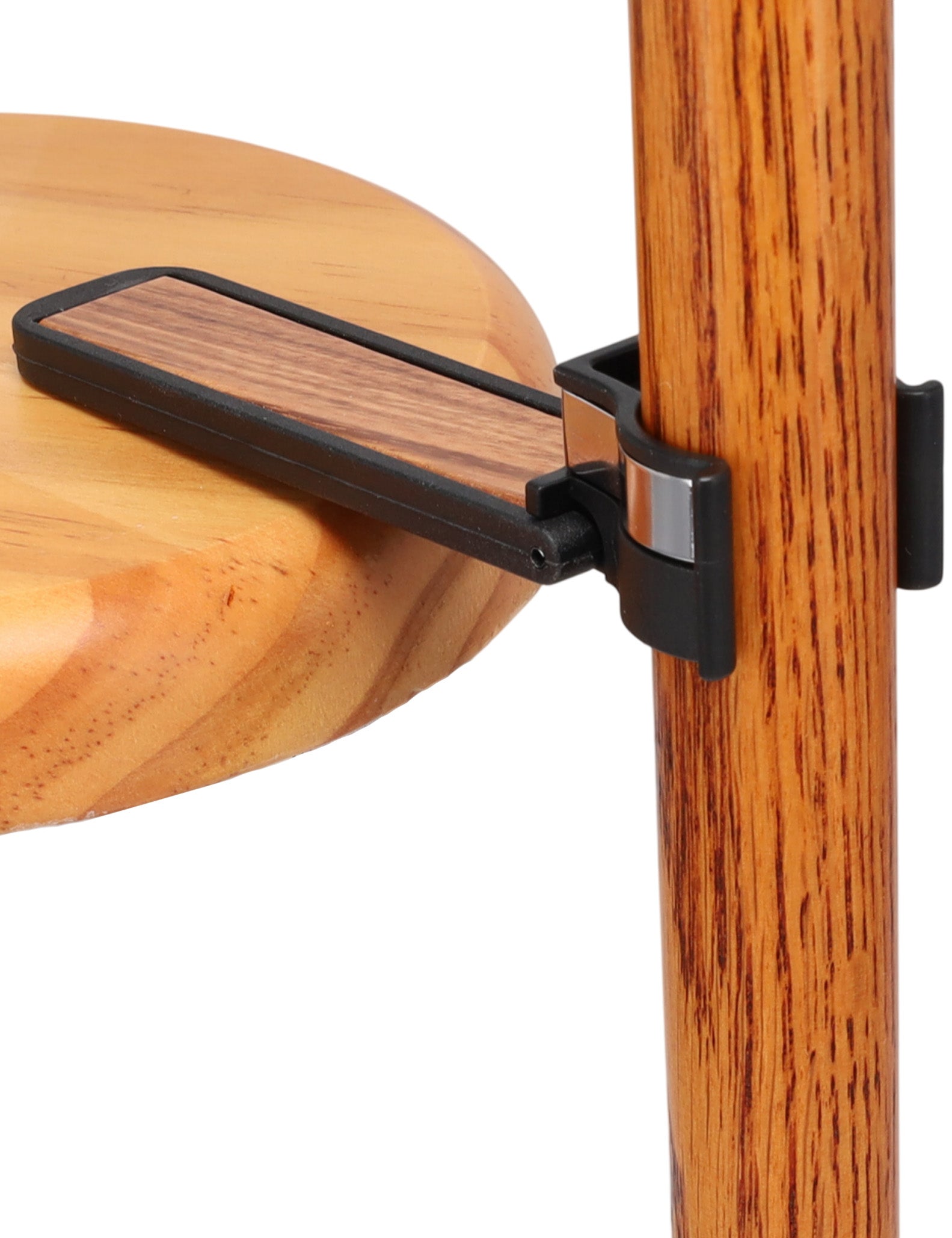 Auto Flip-Up Zebrano Wood Cane Holder: Easy Store-Away Design