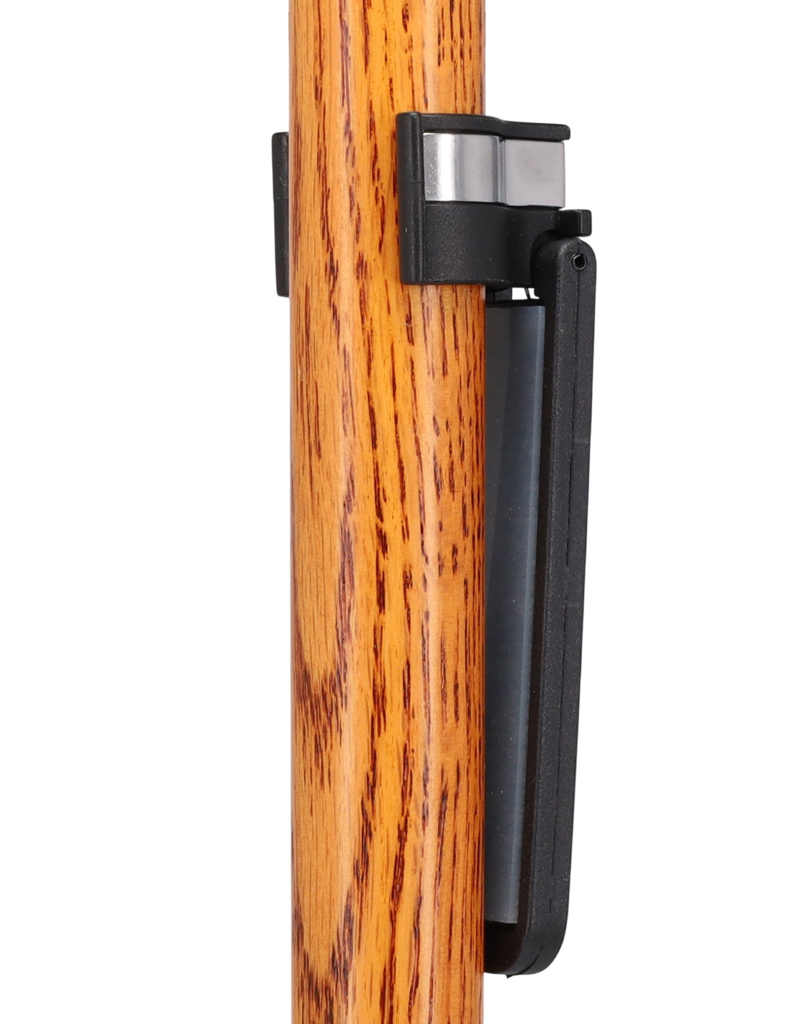 Auto Flip-Up Olive Wood Cane Holder: Easy Store-Away Design