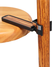 Auto Flip-Up Olive Wood Cane Holder: Easy Store-Away Design