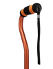 Orange Adjustable Offset Walking Cane w/ Color matching Grip
