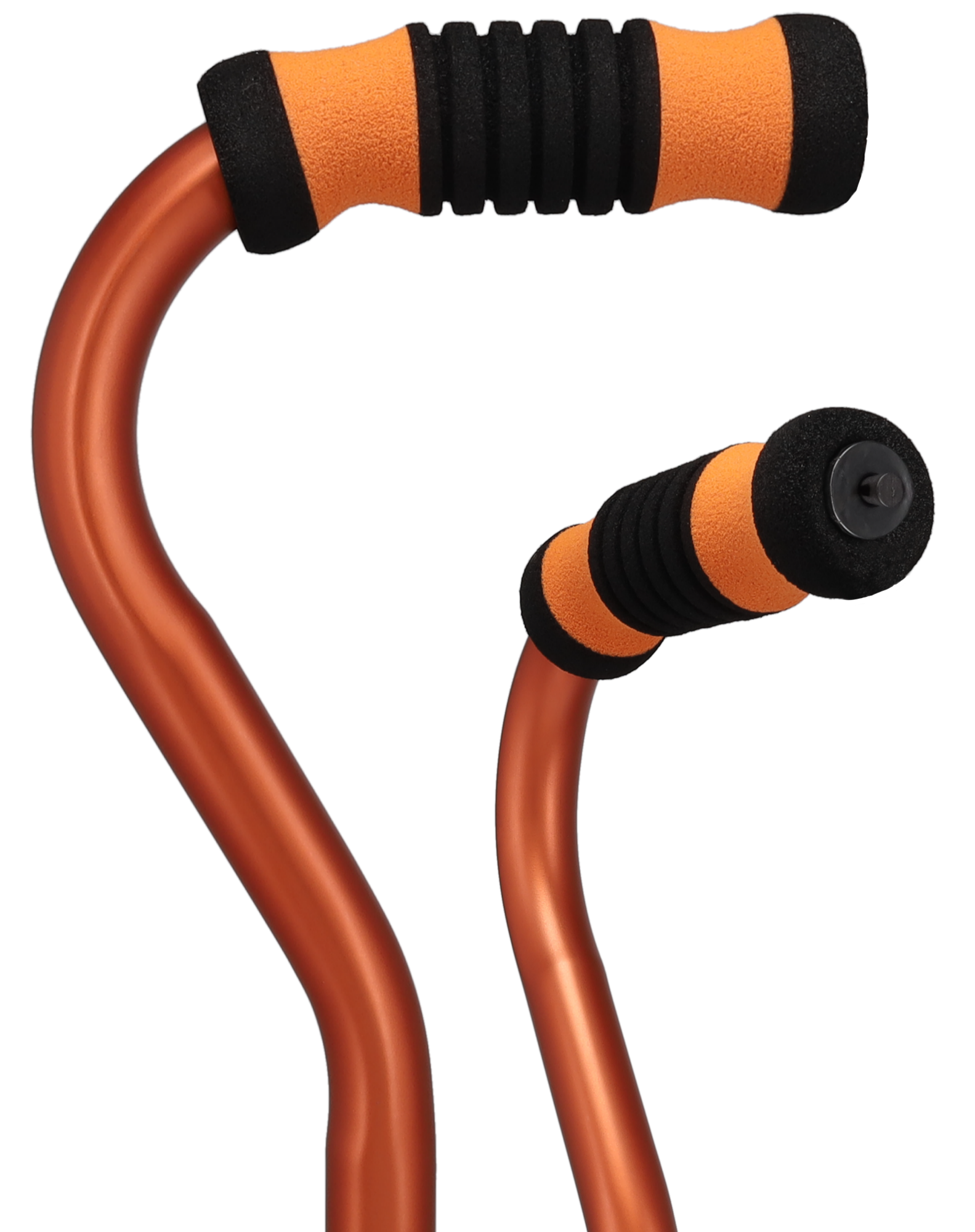 Orange Adjustable Offset Walking Cane w/ Color matching Grip