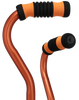 Orange Adjustable Offset Walking Cane w/ Color matching Grip
