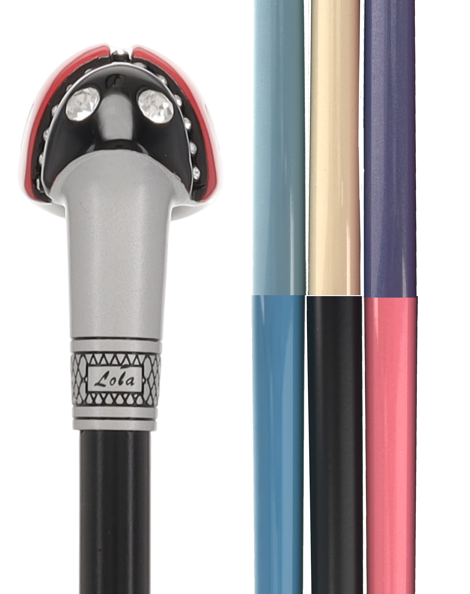 Ladybug Lola Signature 6-in-1 Ultimate Cane Kit with Travel Storage Bag