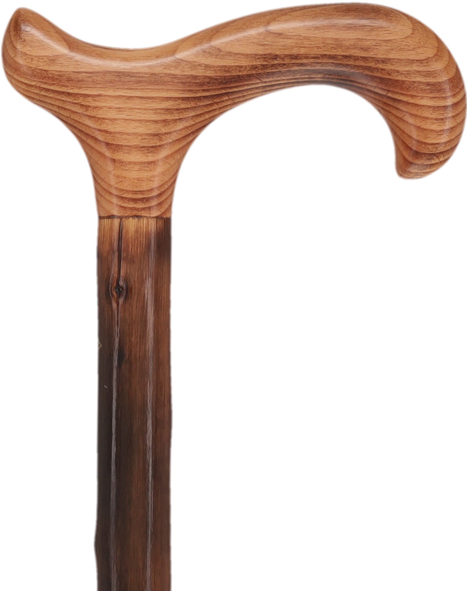 Classic Scorched Chestnut Derby Cane - Chestnut Shaft