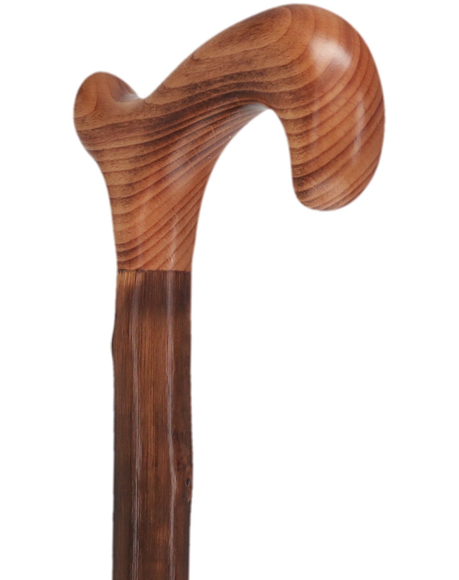 Classic Scorched Chestnut Derby Cane - Chestnut Shaft