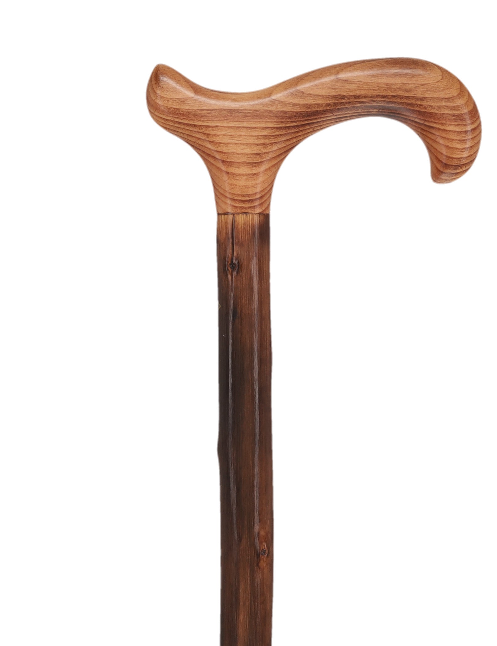 Classic Scorched Chestnut Derby Cane - Chestnut Shaft