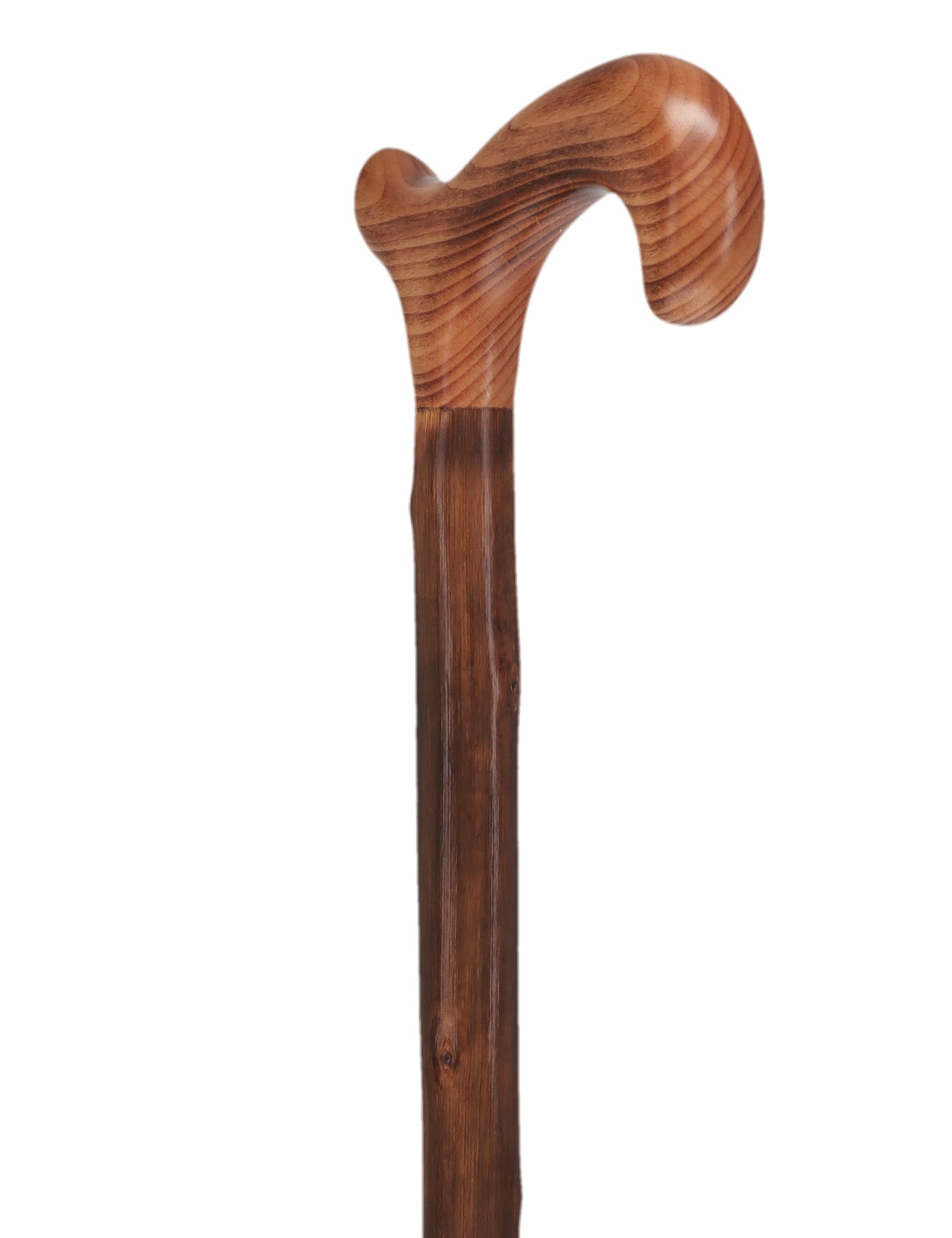 Classic Scorched Chestnut Derby Cane - Chestnut Shaft