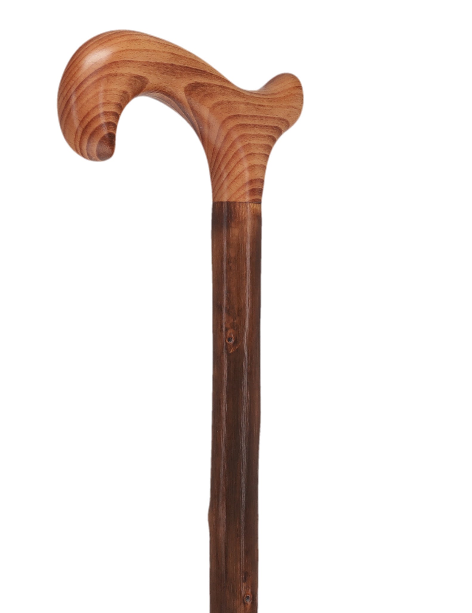 Classic Scorched Chestnut Derby Cane - Chestnut Shaft