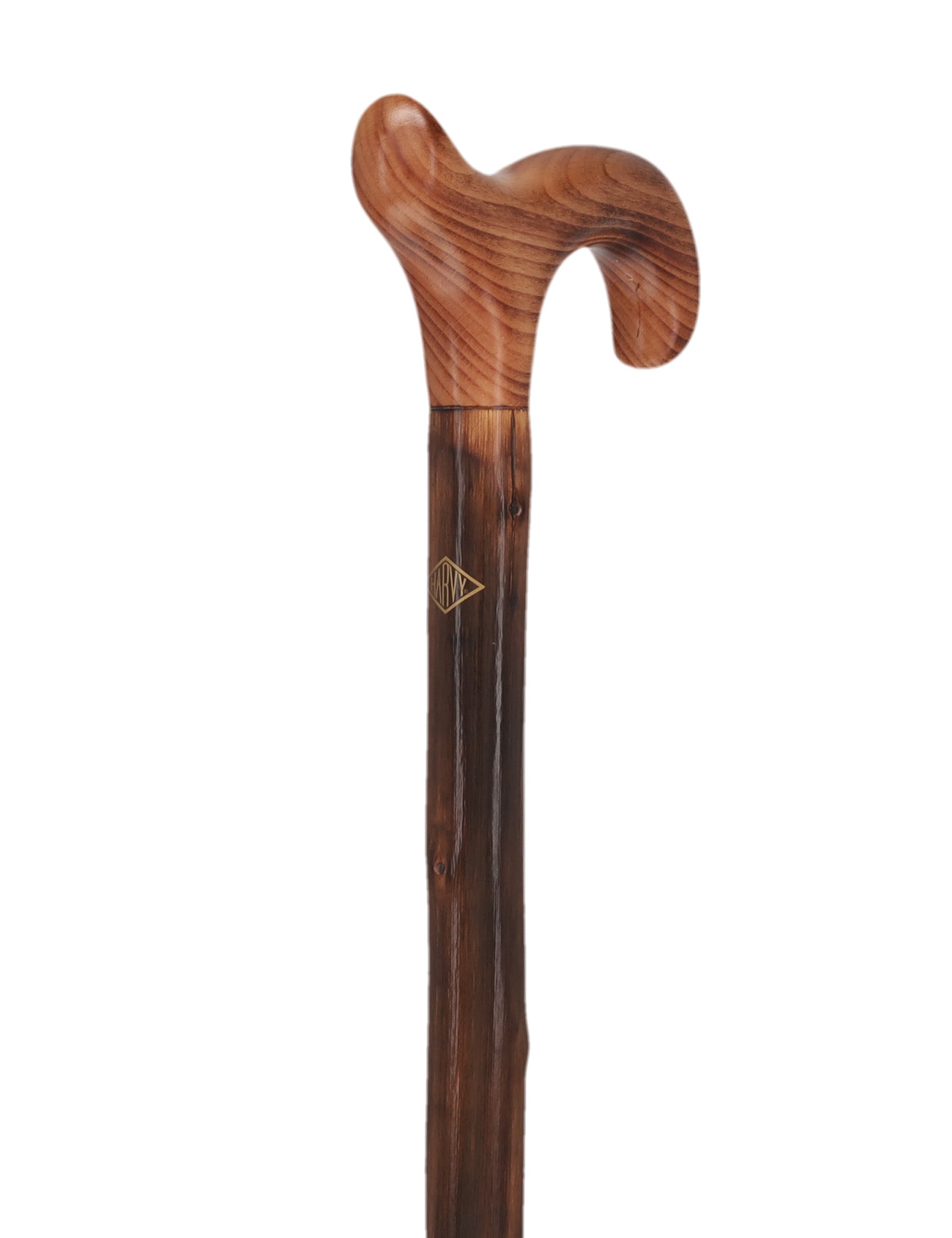 Classic Scorched Chestnut Derby Cane - Chestnut Shaft
