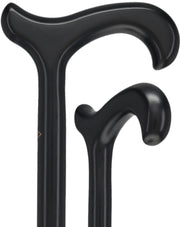 Elegant Black Derby Walking Cane: Beechwood