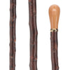 English Knob Walking Stick: Blackthorn Shaft, Brass Collar