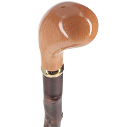 Scratch and Dent English Style Knob Walking Stick With Blackthorn Shaft and Brass Collar V2018