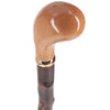 English Style Knob Walking Stick With Blackthorn Shaft and Brass Collar