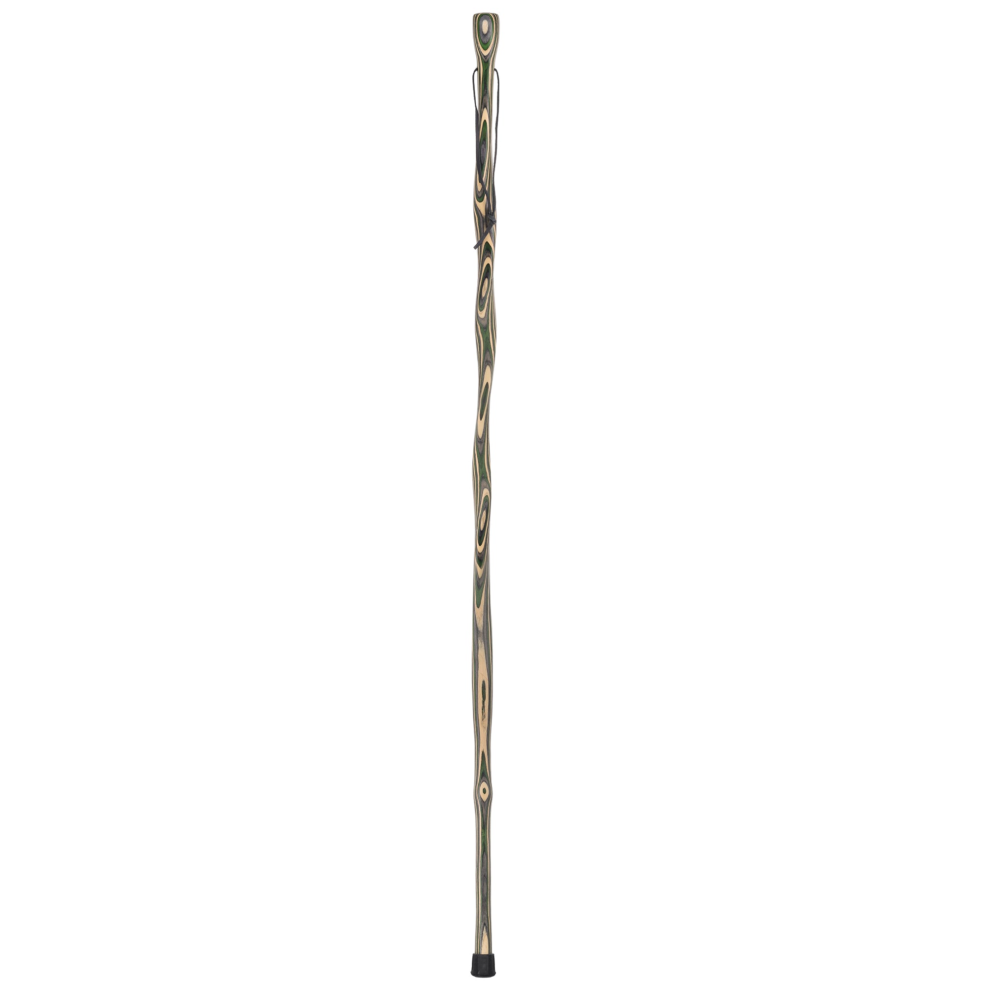 USA-Made Hiking Staff Bean Laminated Colorwood: Compass