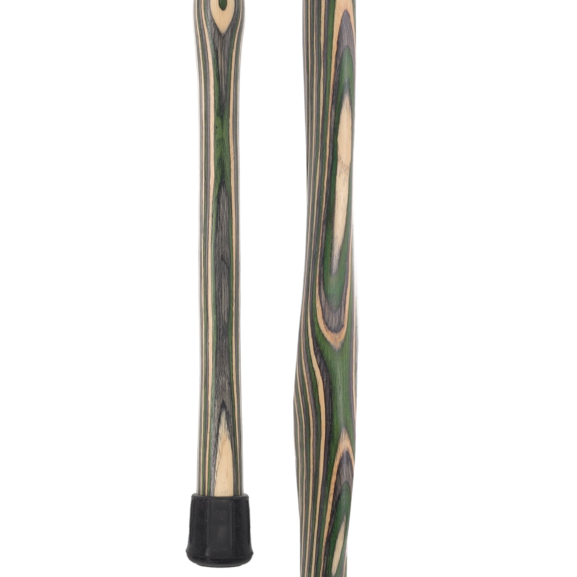 USA-Made Hiking Staff Bean Laminated Colorwood: Compass