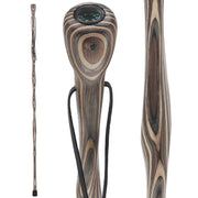 USA-Made Buckskin Colorwood Hiking Staff: Maple, Compass