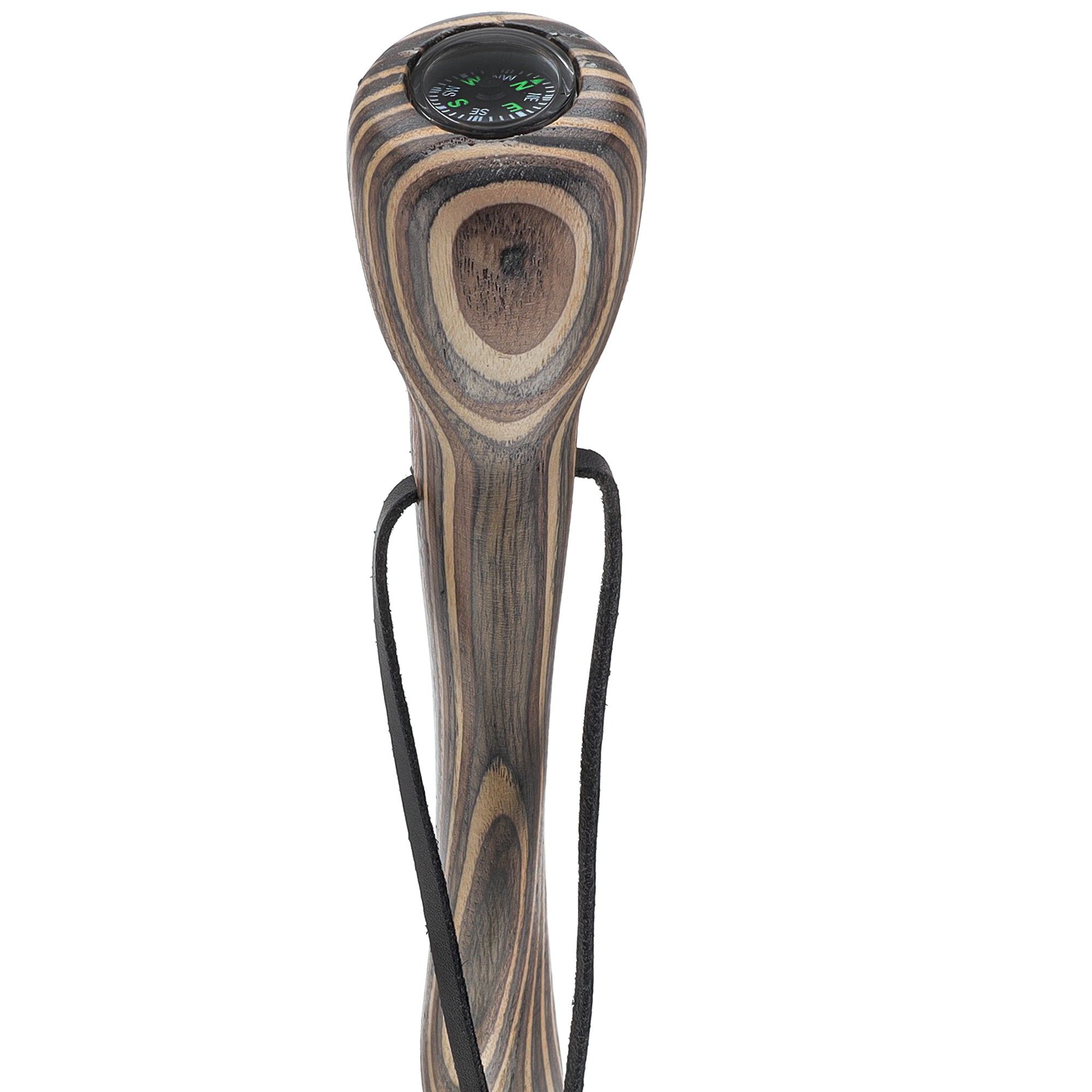 USA-Made Buckskin Colorwood Hiking Staff: Maple, Compass