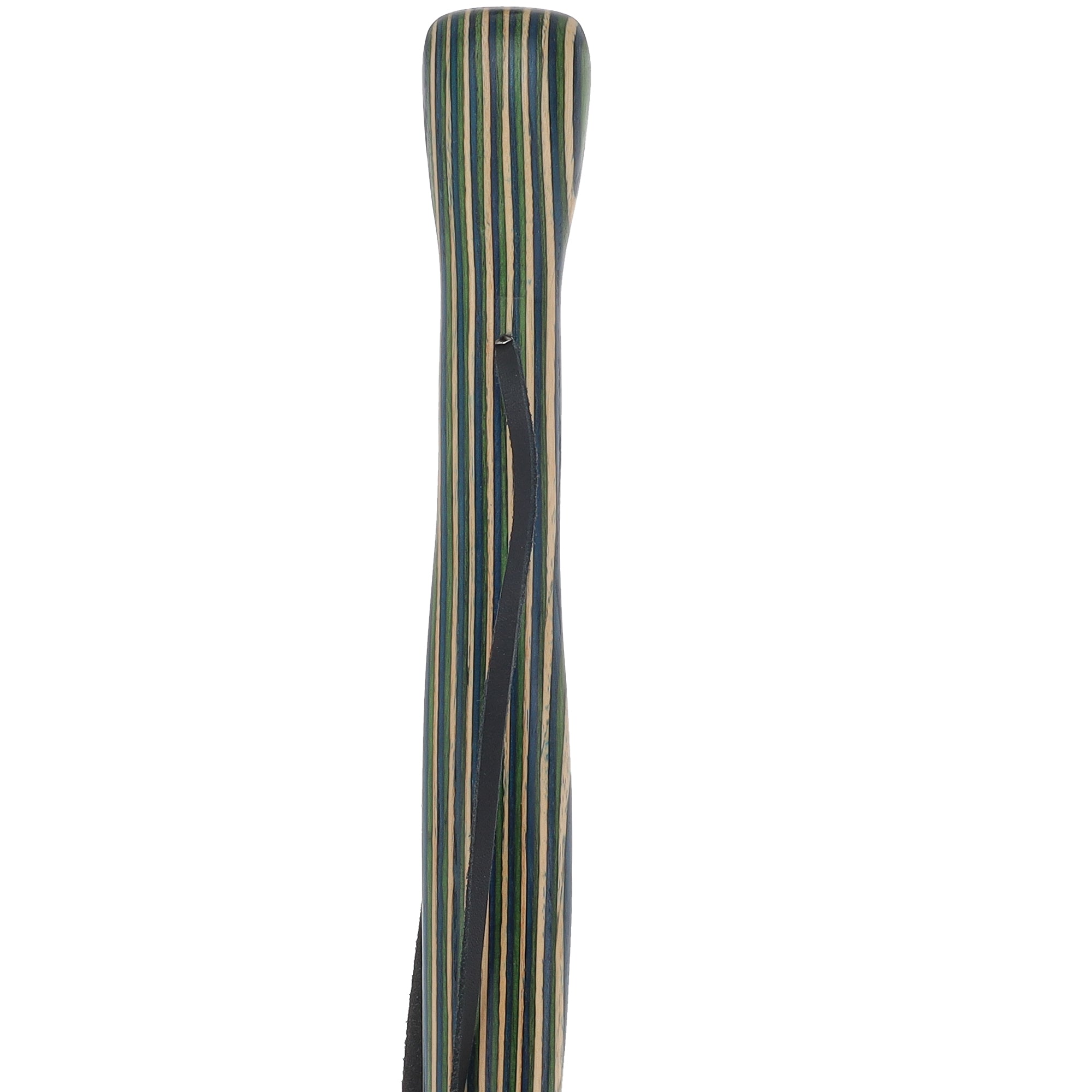 USA-Made Blue/Green/Brown Light Hiking Staff: Maple, Compass