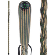 USA-Made Bean Colortone Hiking Staff: Rustic, Compass