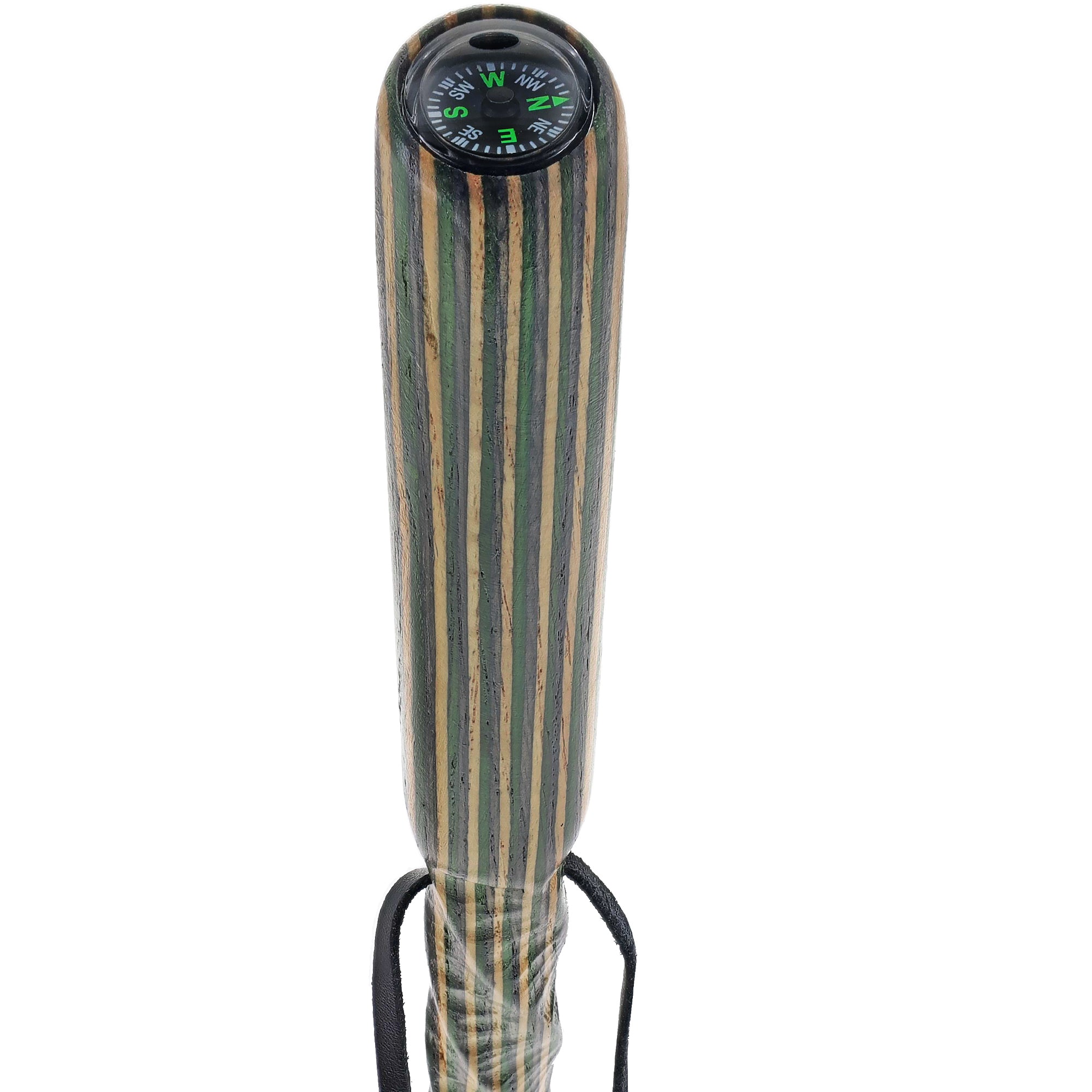 USA-Made Bean Colortone Hiking Staff: Rustic, Compass