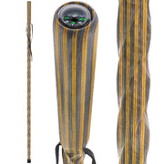 USA-Made Black/Yellow Colortone Hiking Staff: Rustic, Compass