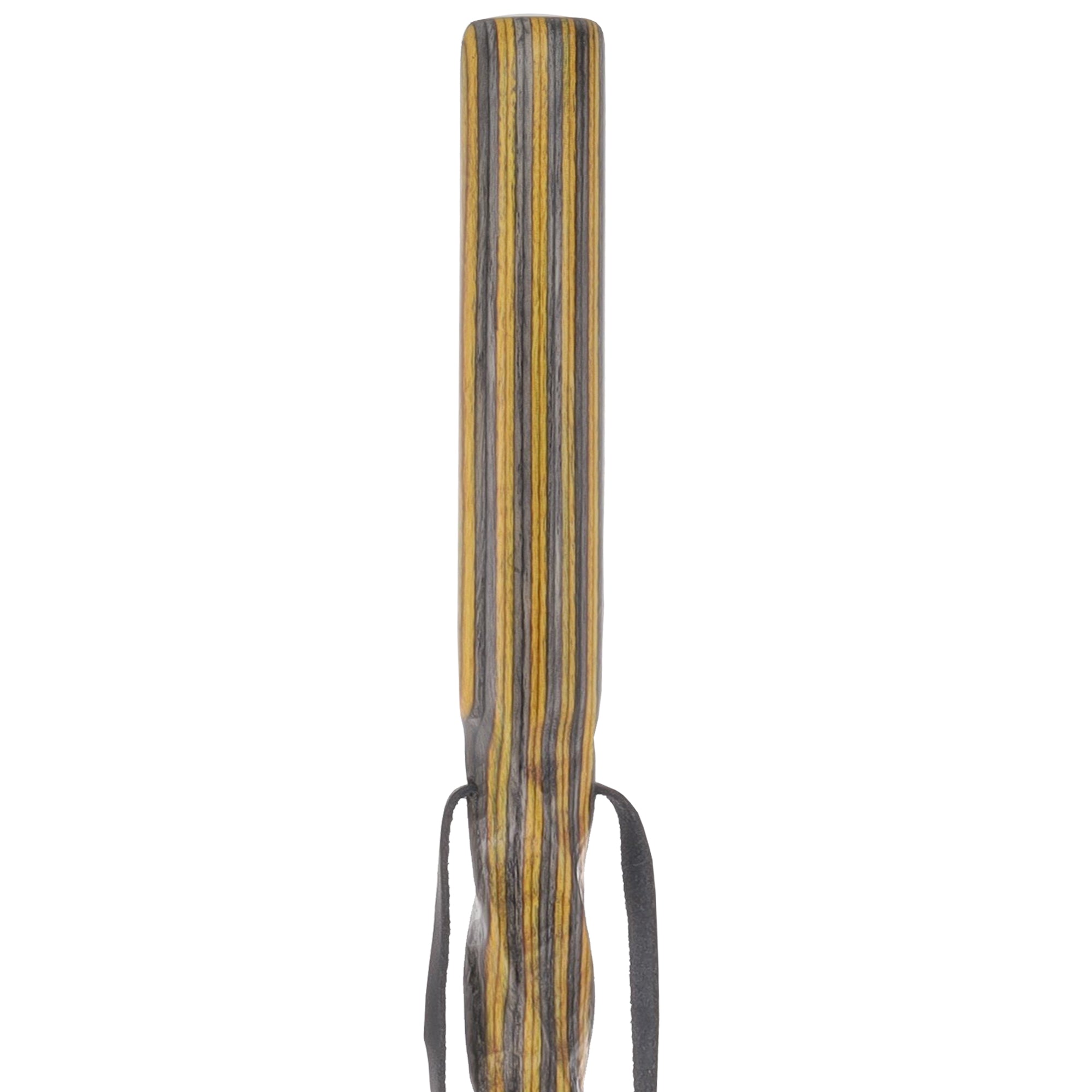 USA-Made Black/Yellow Colortone Hiking Staff: Rustic, Compass