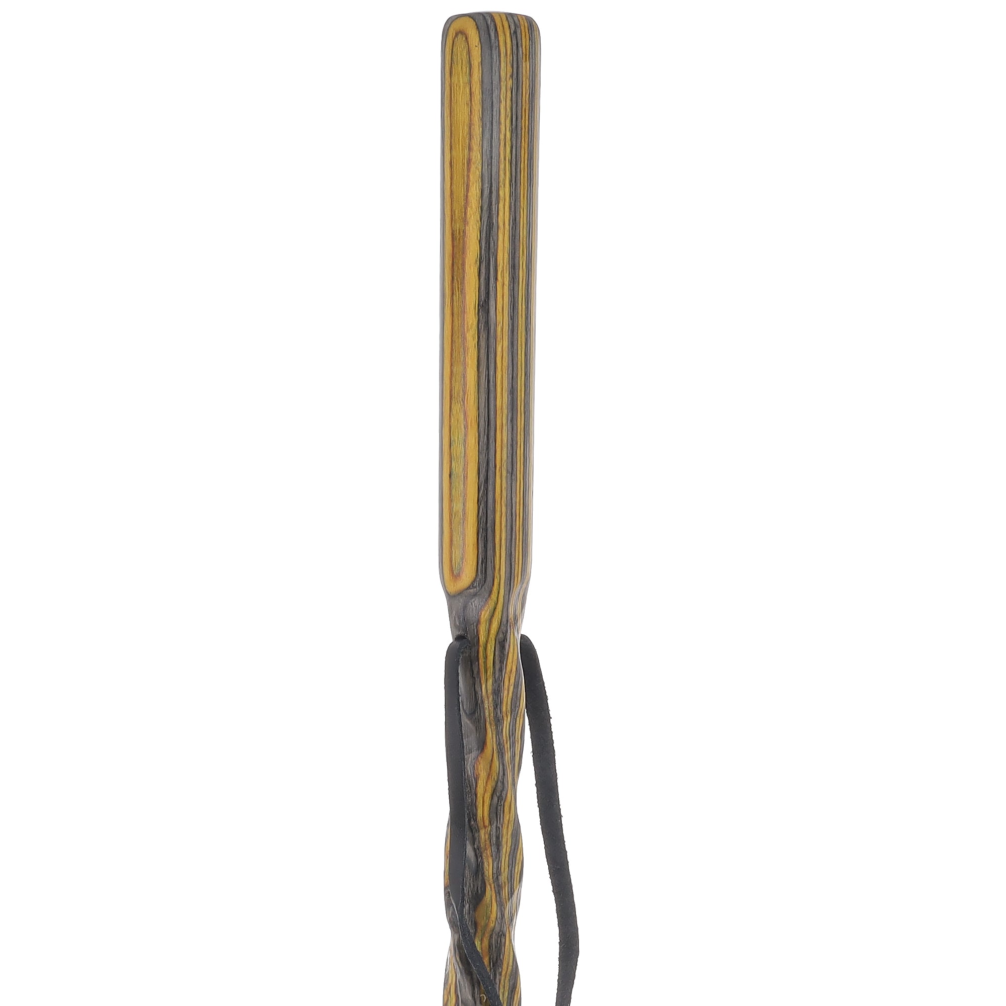 USA-Made Black/Yellow Colortone Hiking Staff: Rustic, Compass