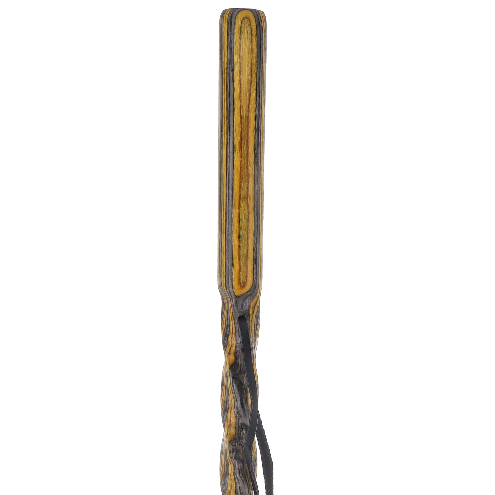 USA-Made Black/Yellow Colortone Hiking Staff: Rustic, Compass