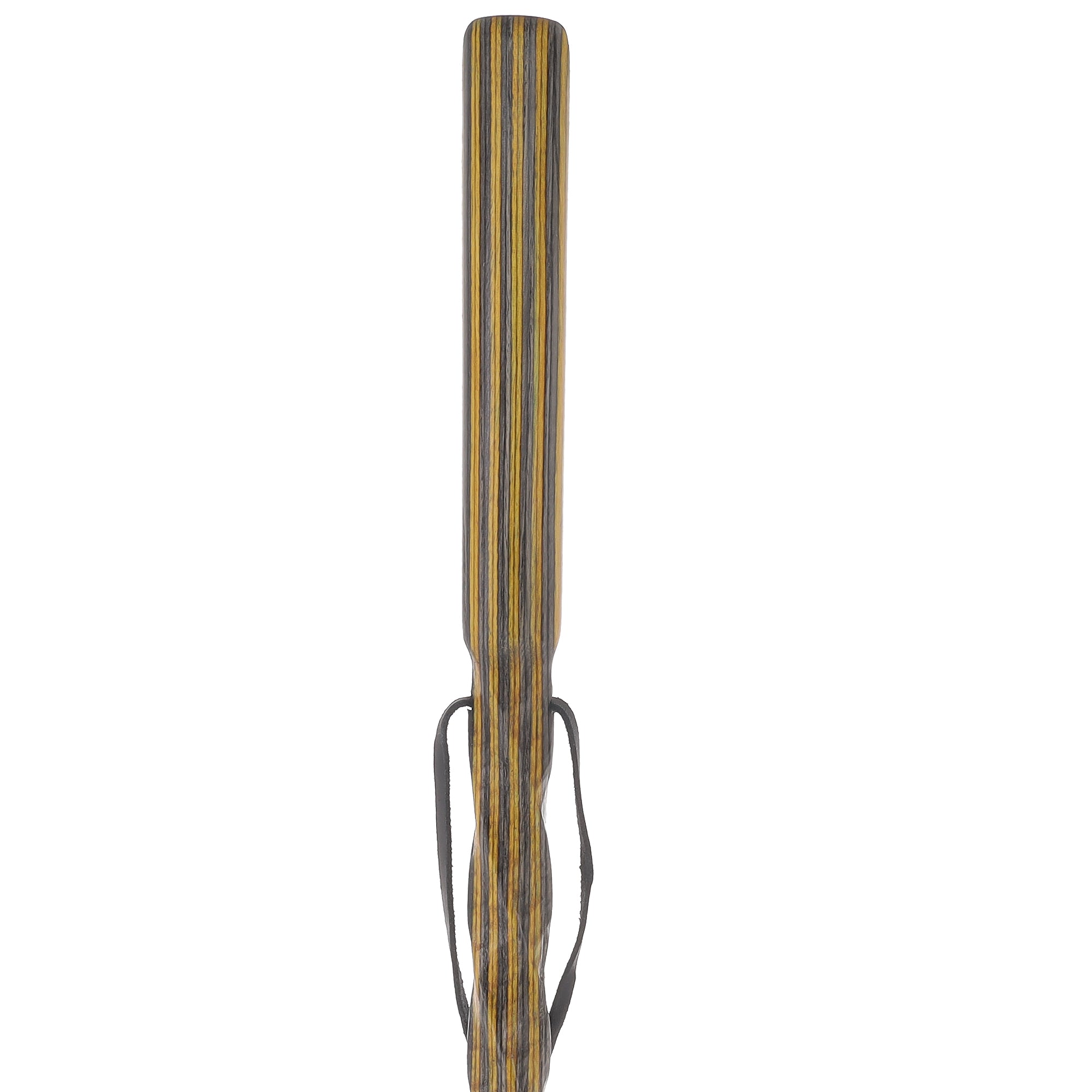 USA-Made Black/Yellow Colortone Hiking Staff: Rustic, Compass