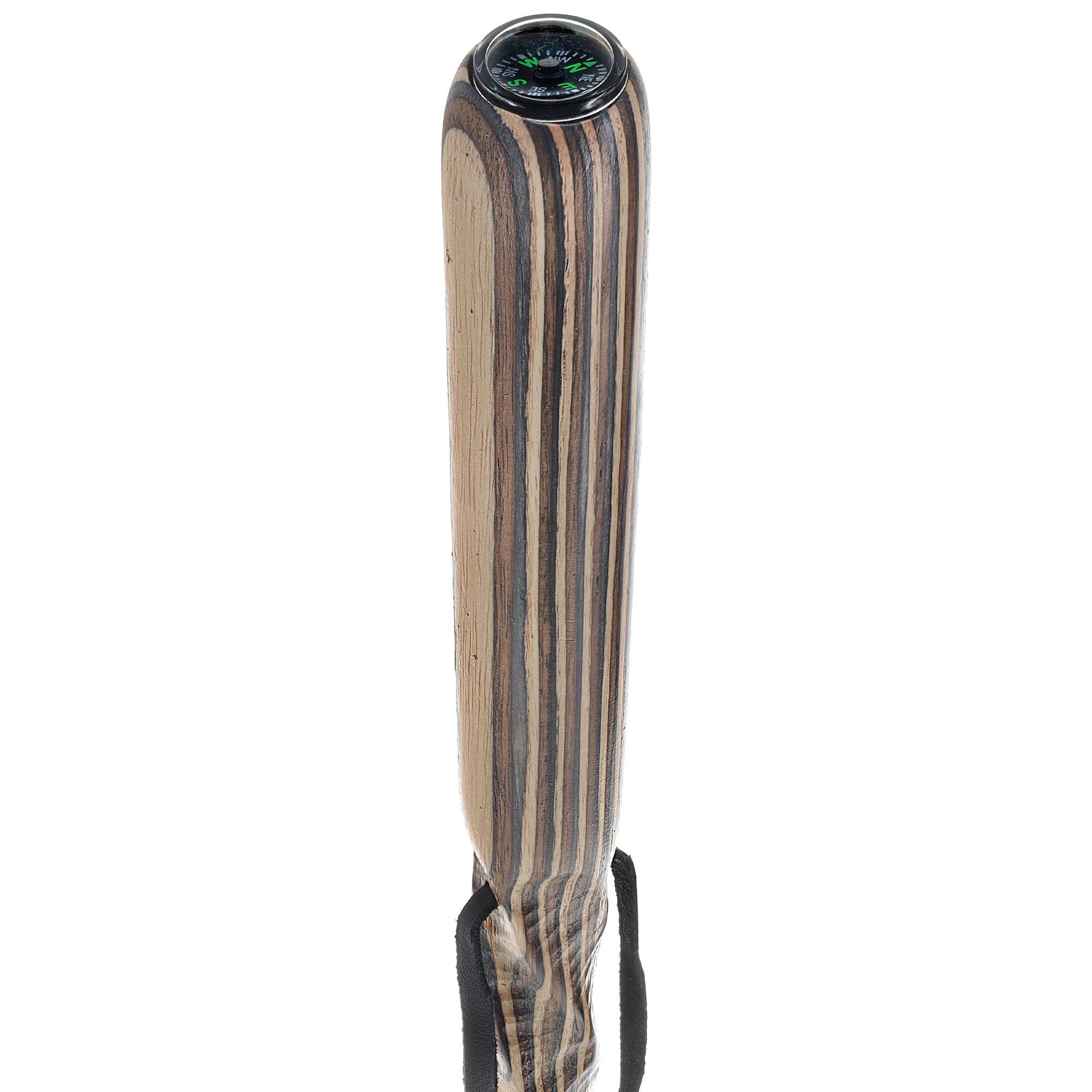 USA-Made Buckskin Colortone Hiking Staff: Rustic, Compass