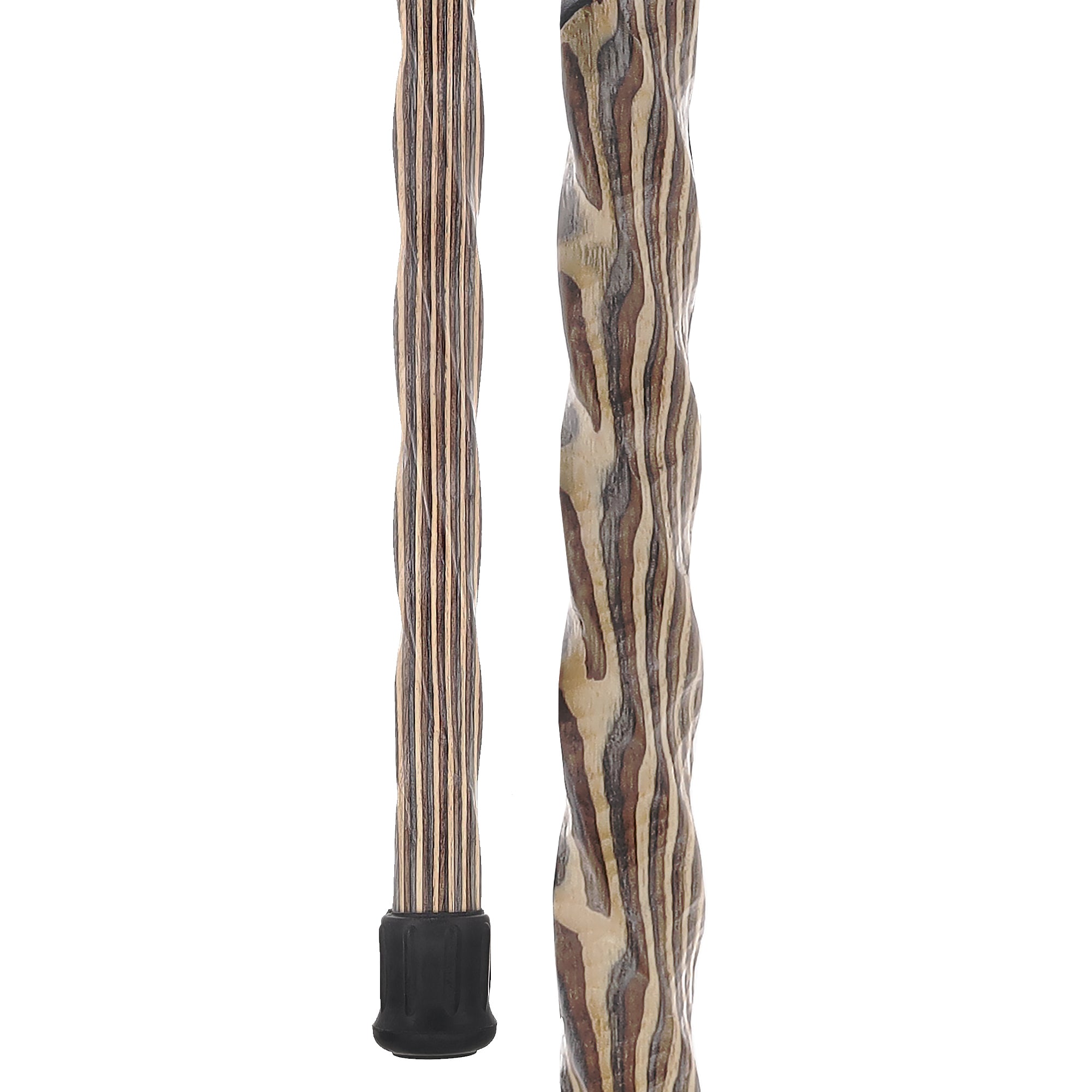 USA-Made Buckskin Colortone Hiking Staff: Rustic, Compass