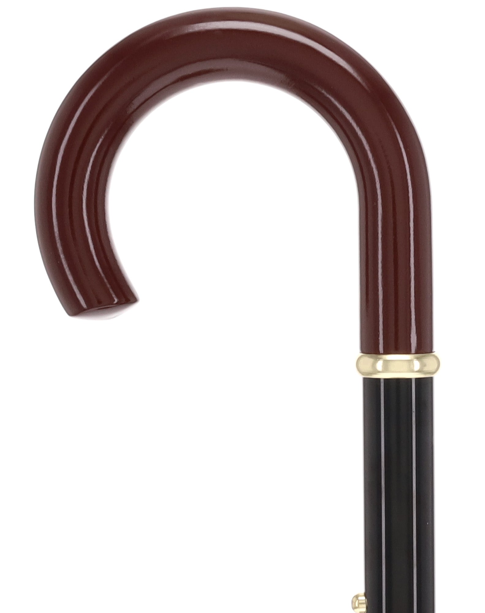 Folding Cane: Solid wood Crook Handle & aluminum shaft