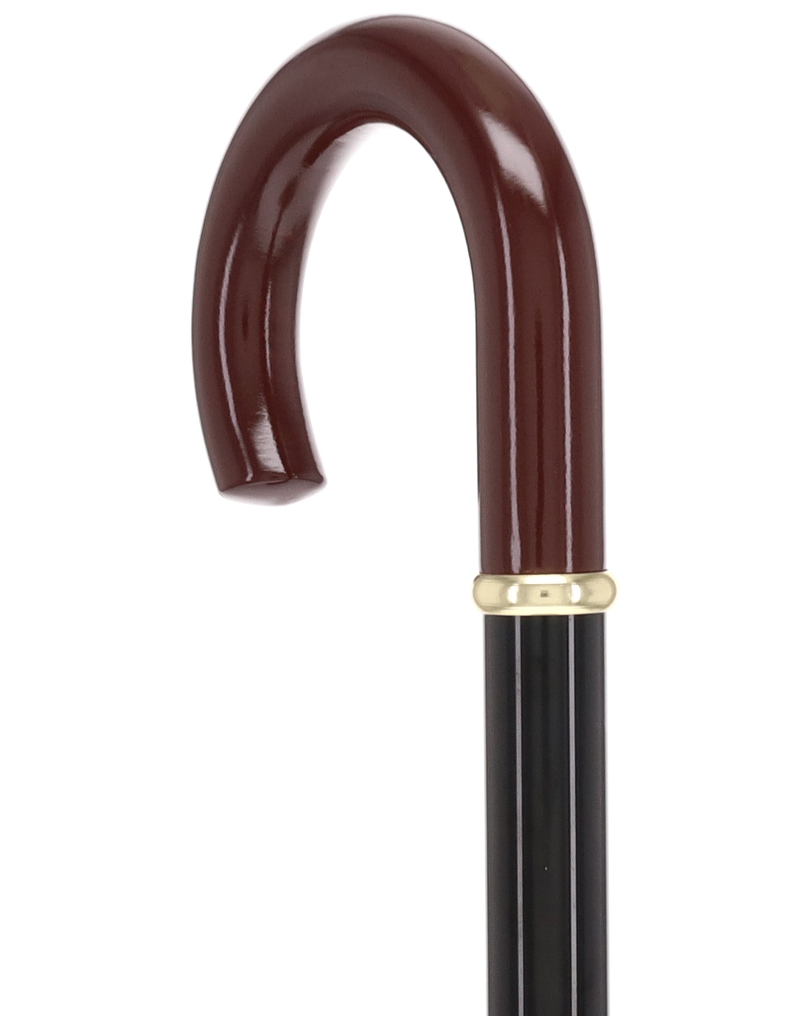 Folding Cane: Solid wood Crook Handle & aluminum shaft