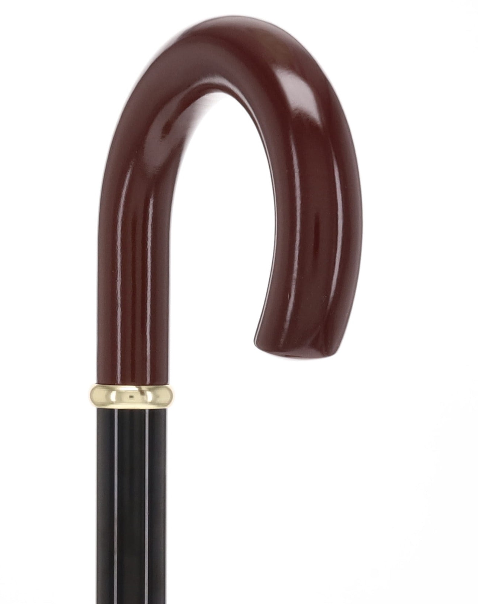 Folding Cane: Solid wood Crook Handle & aluminum shaft