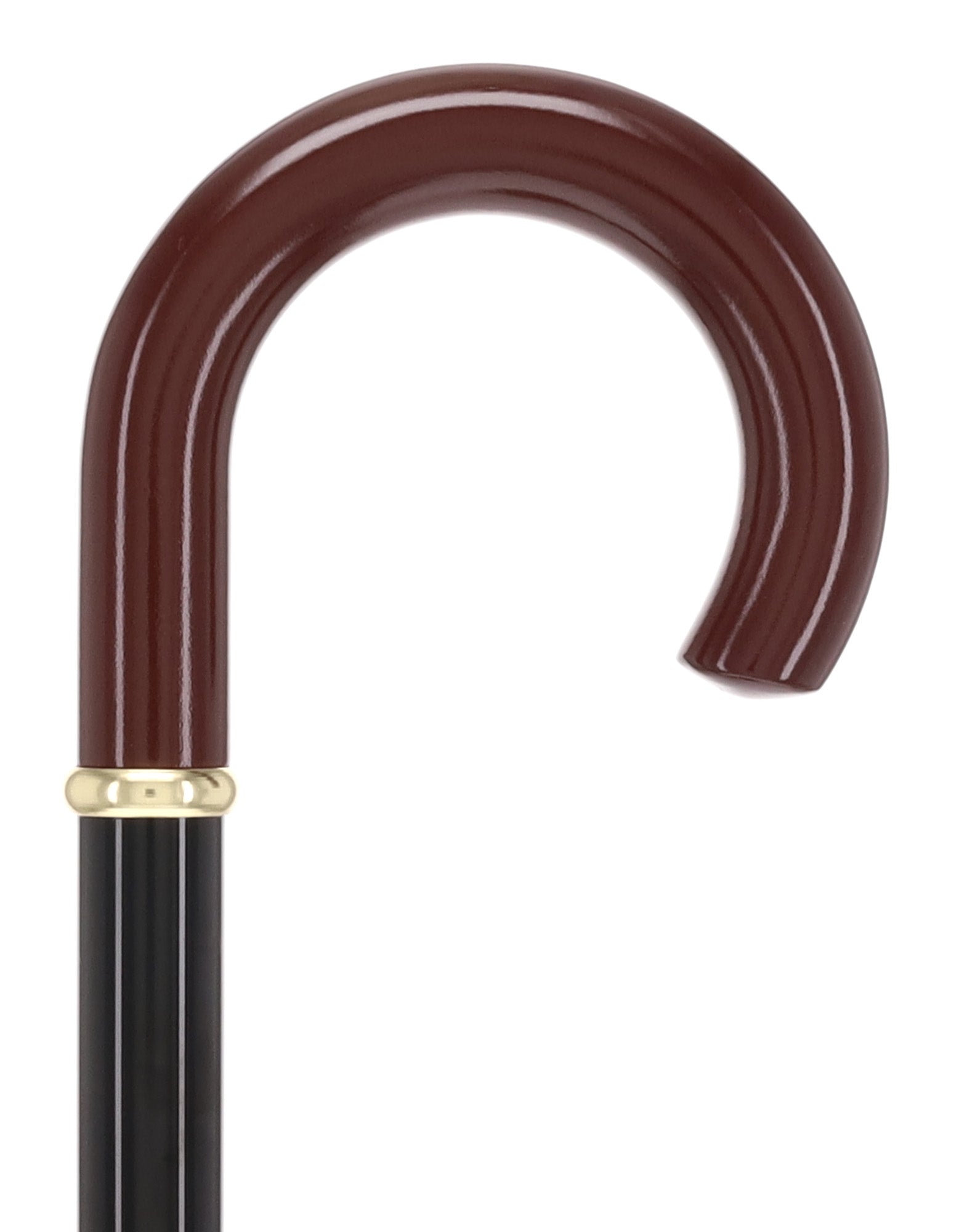 Folding Cane: Solid wood Crook Handle & aluminum shaft