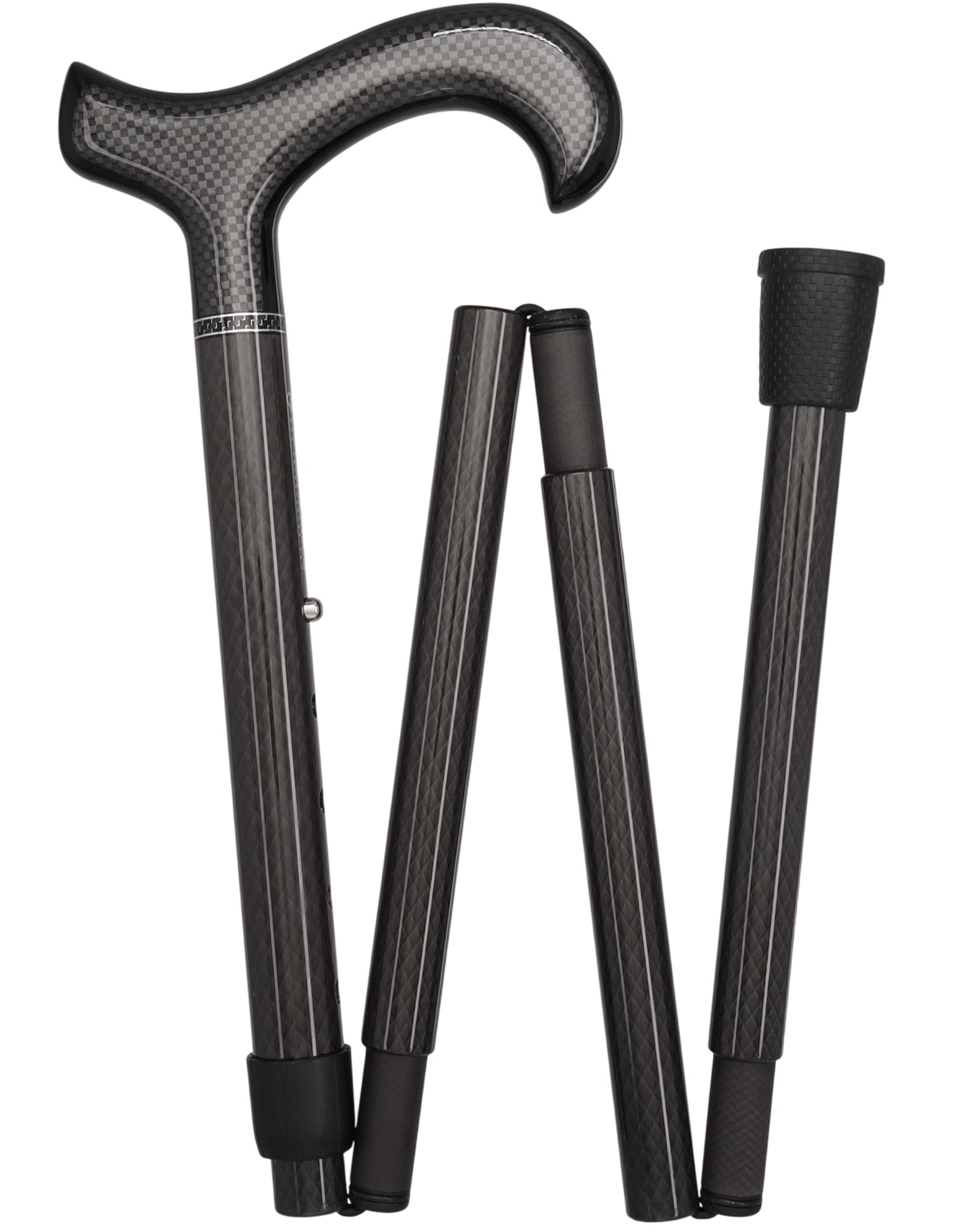 Premium Carbon Fiber Cane, Triple Wound, Adjustable & Foldable