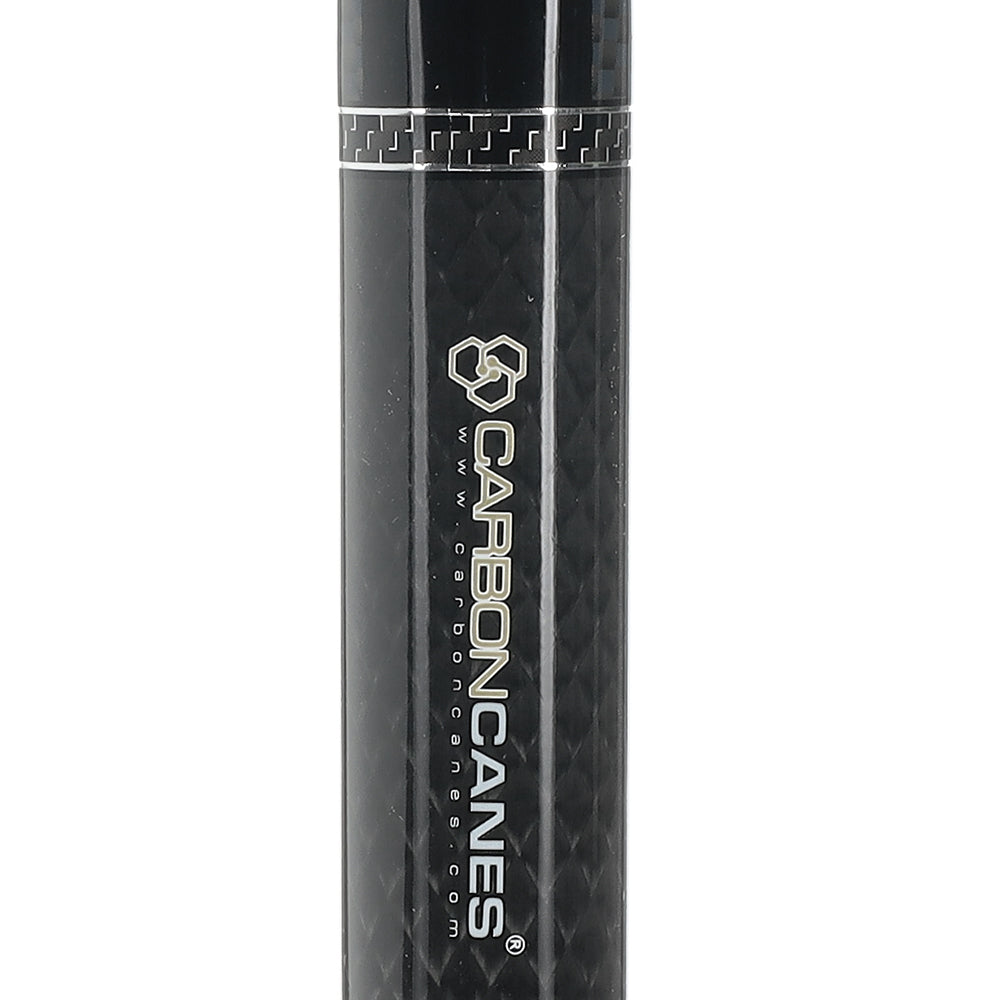 Black Carbon Fiber Derby: Triple Wound, Adjustable Cane