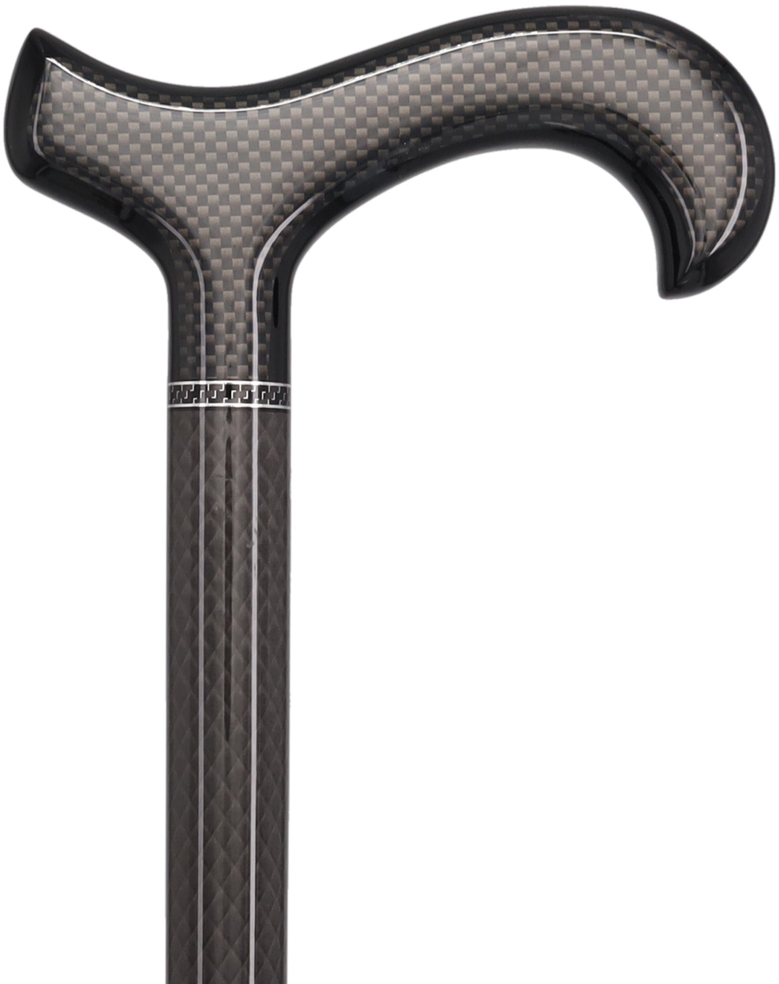 Extra Tall Black Carbon Fiber Derby Cane - Triple Wound