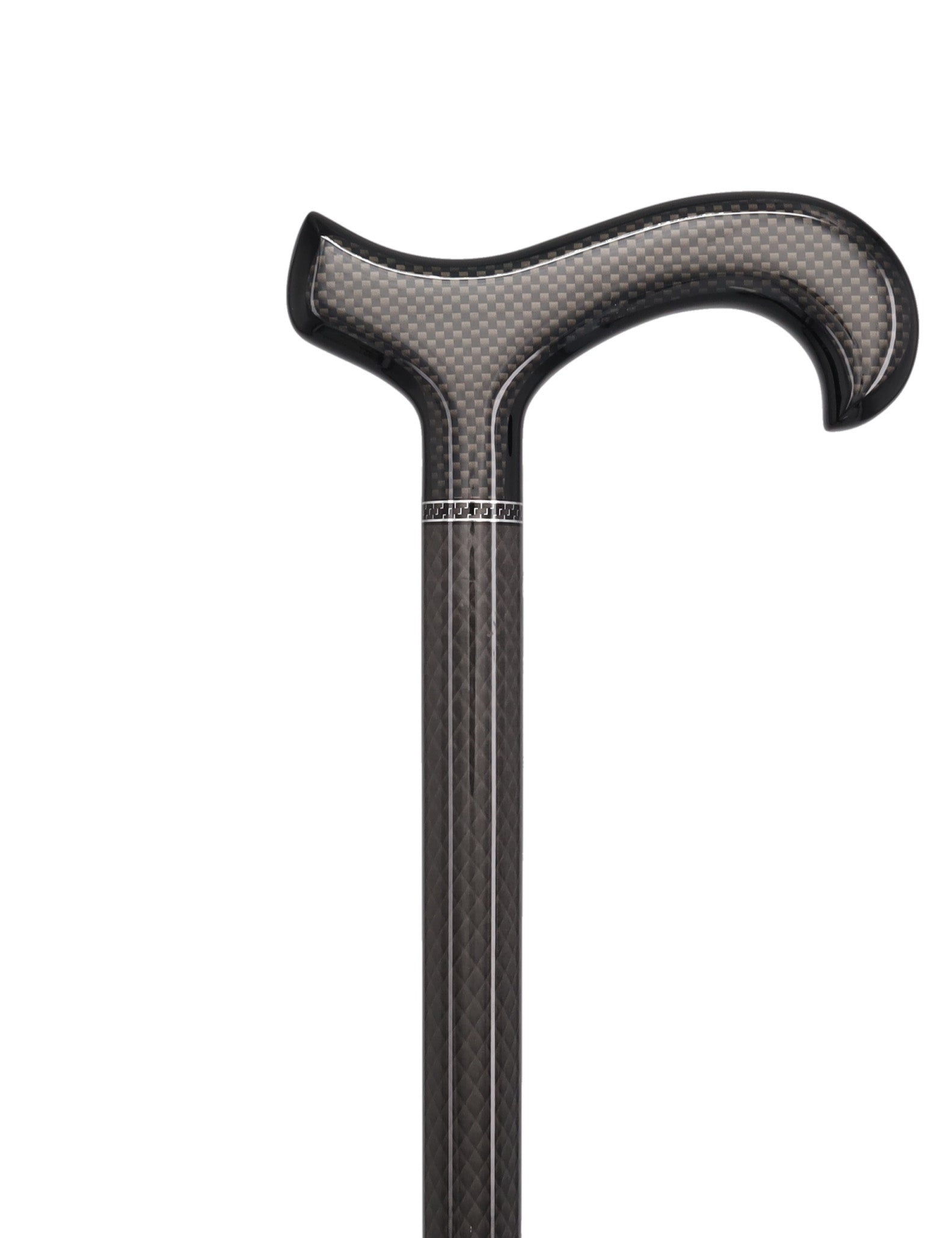 Extra Tall Black Carbon Fiber Derby Cane - Triple Wound