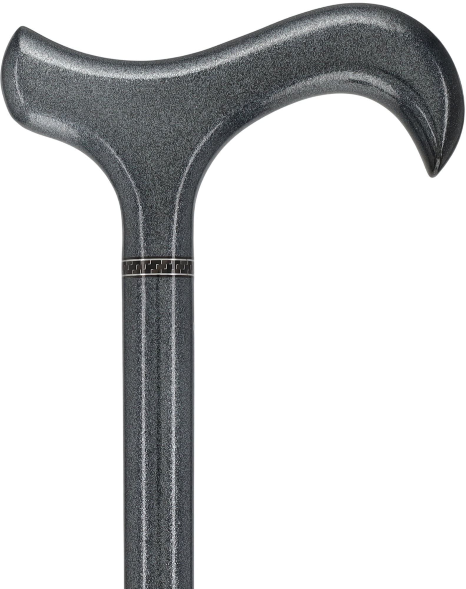 The Silver Lining Metallic Silver Derby Carbon Fiber Walking Cane