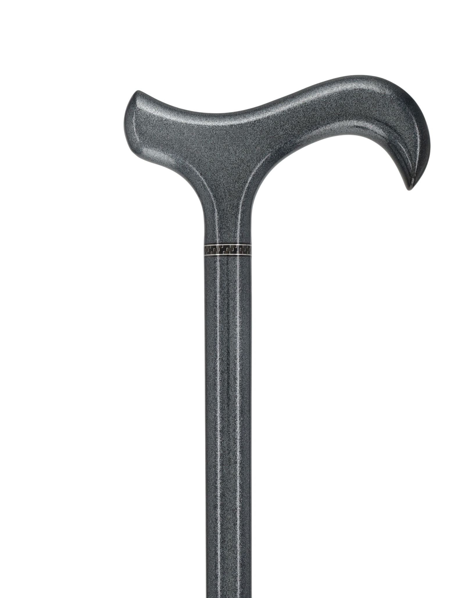 The Silver Lining Metallic Silver Derby Carbon Fiber Walking Cane