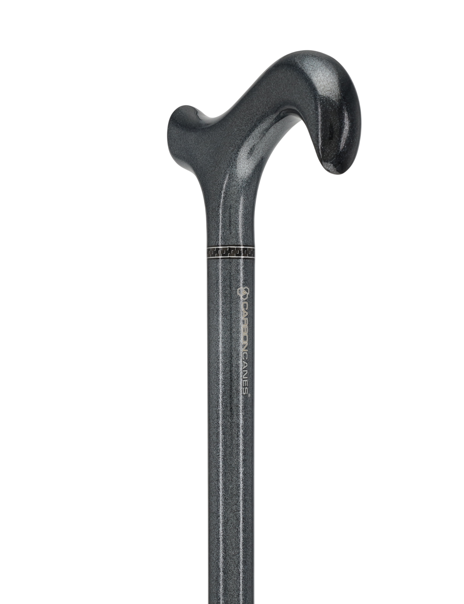 The Silver Lining Metallic Silver Derby Carbon Fiber Walking Cane