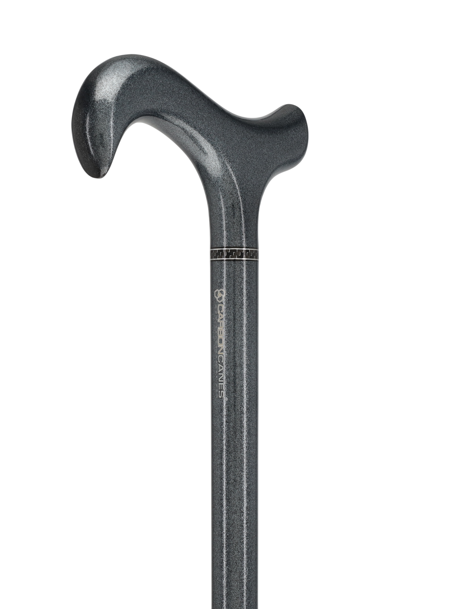 The Silver Lining Metallic Silver Derby Carbon Fiber Walking Cane