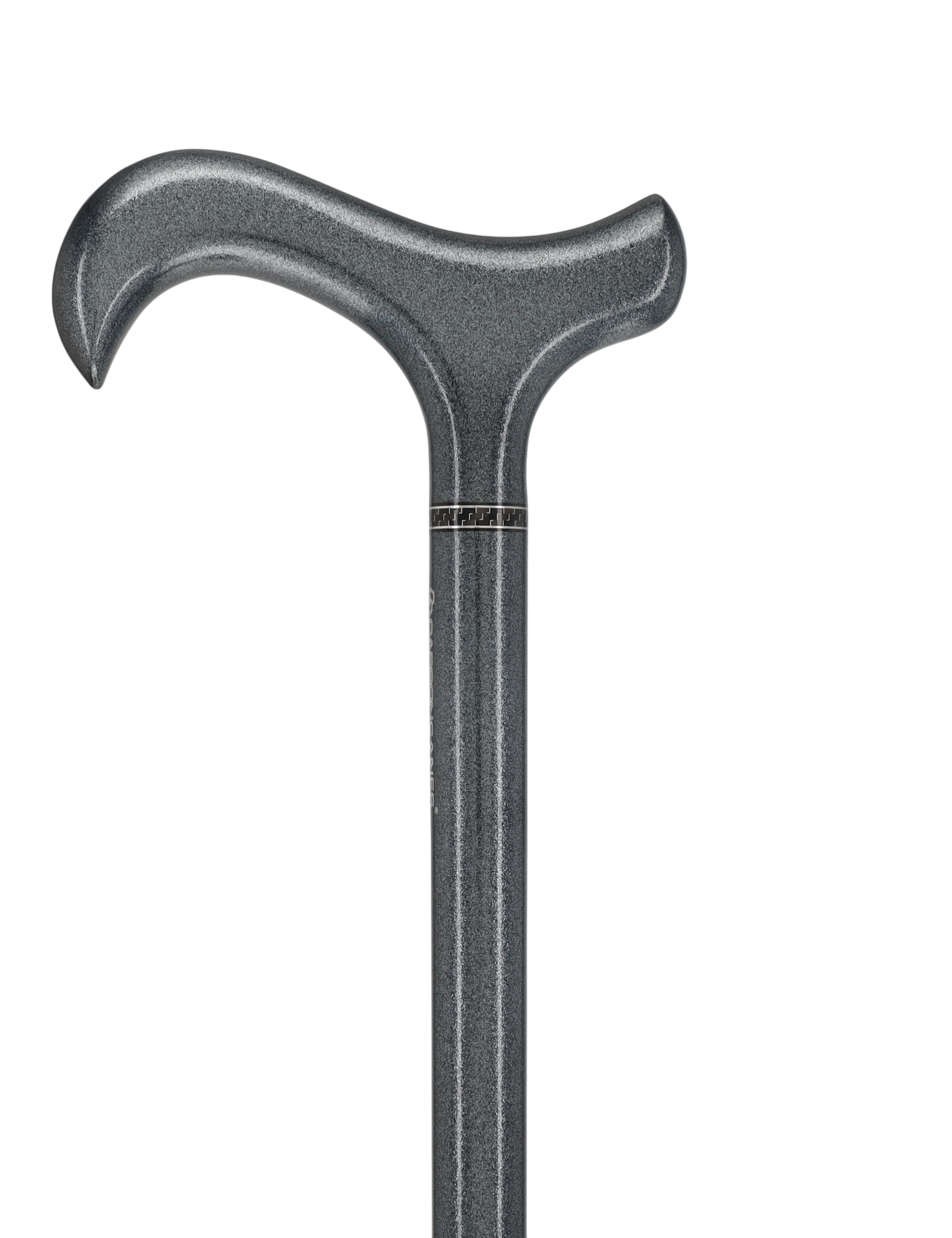 The Silver Lining Metallic Silver Derby Carbon Fiber Walking Cane