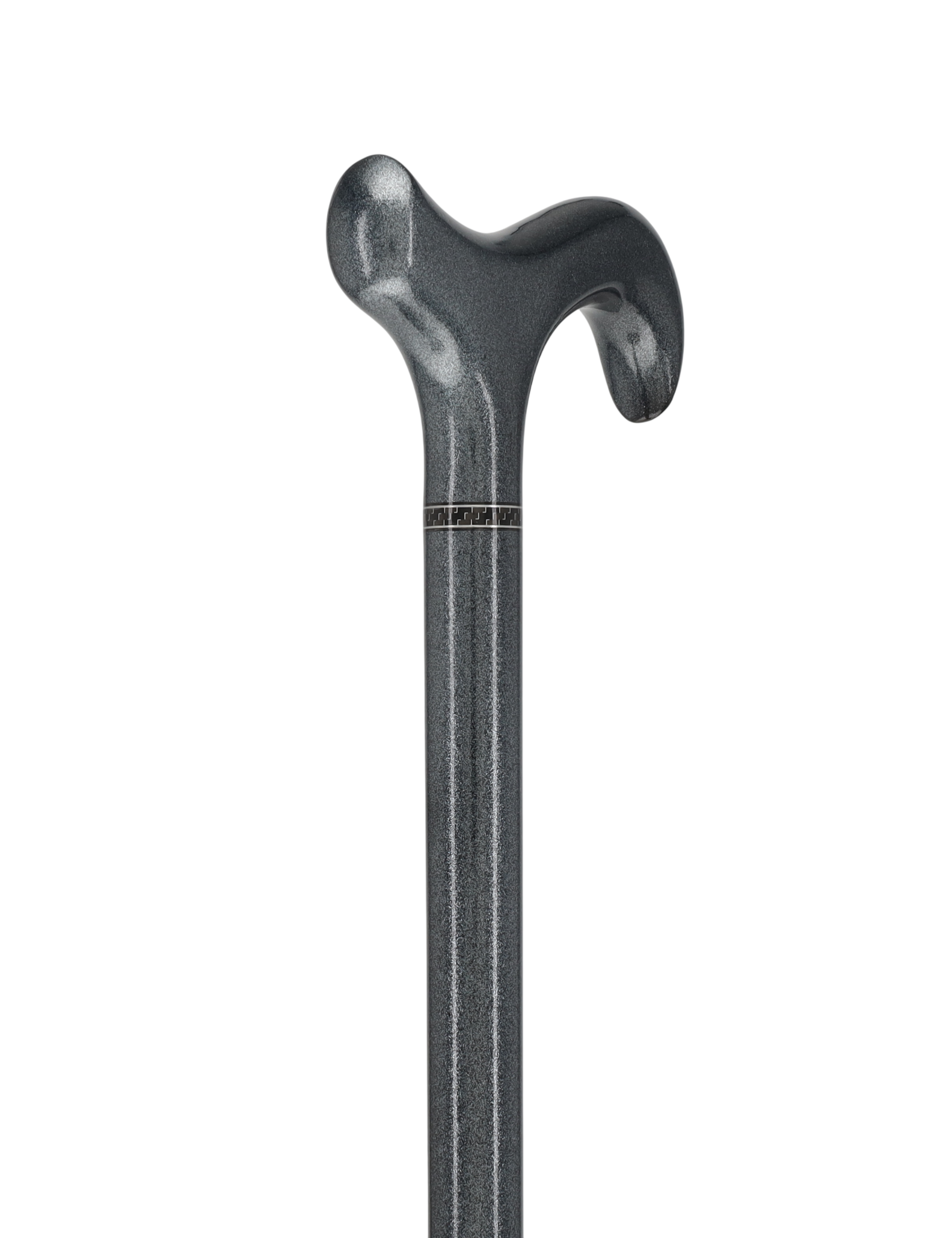 The Silver Lining Metallic Silver Derby Carbon Fiber Walking Cane