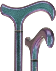 The Northern Lights Metallic Derby Carbon Fiber Walking Cane